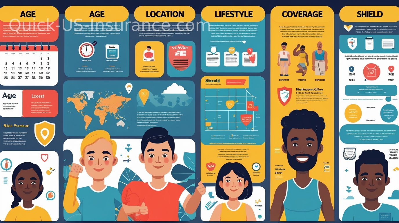 Factors affecting insurance premiums in the U.S.: age, location, lifestyle, coverage level