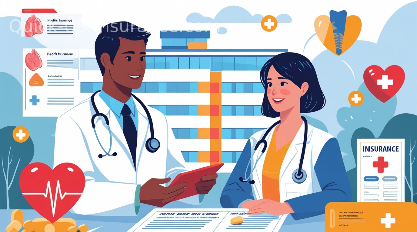 Doctor and patient discussing health insurance coverage in a U.S. healthcare setting.