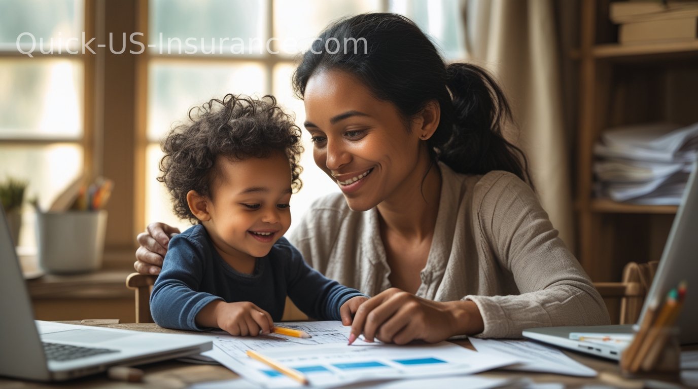 Single parent planning life insurance for her child in the US.