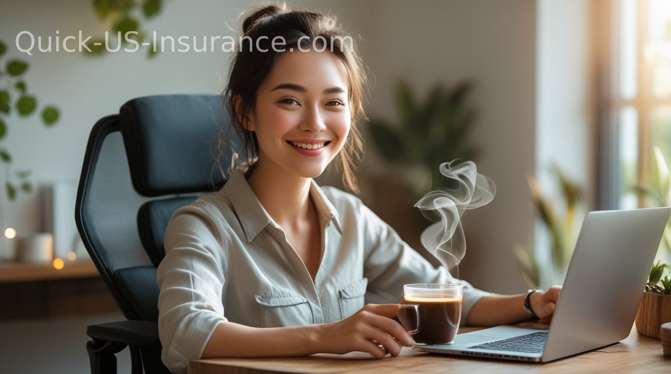 Confident self-employed professional with secure health insurance coverage